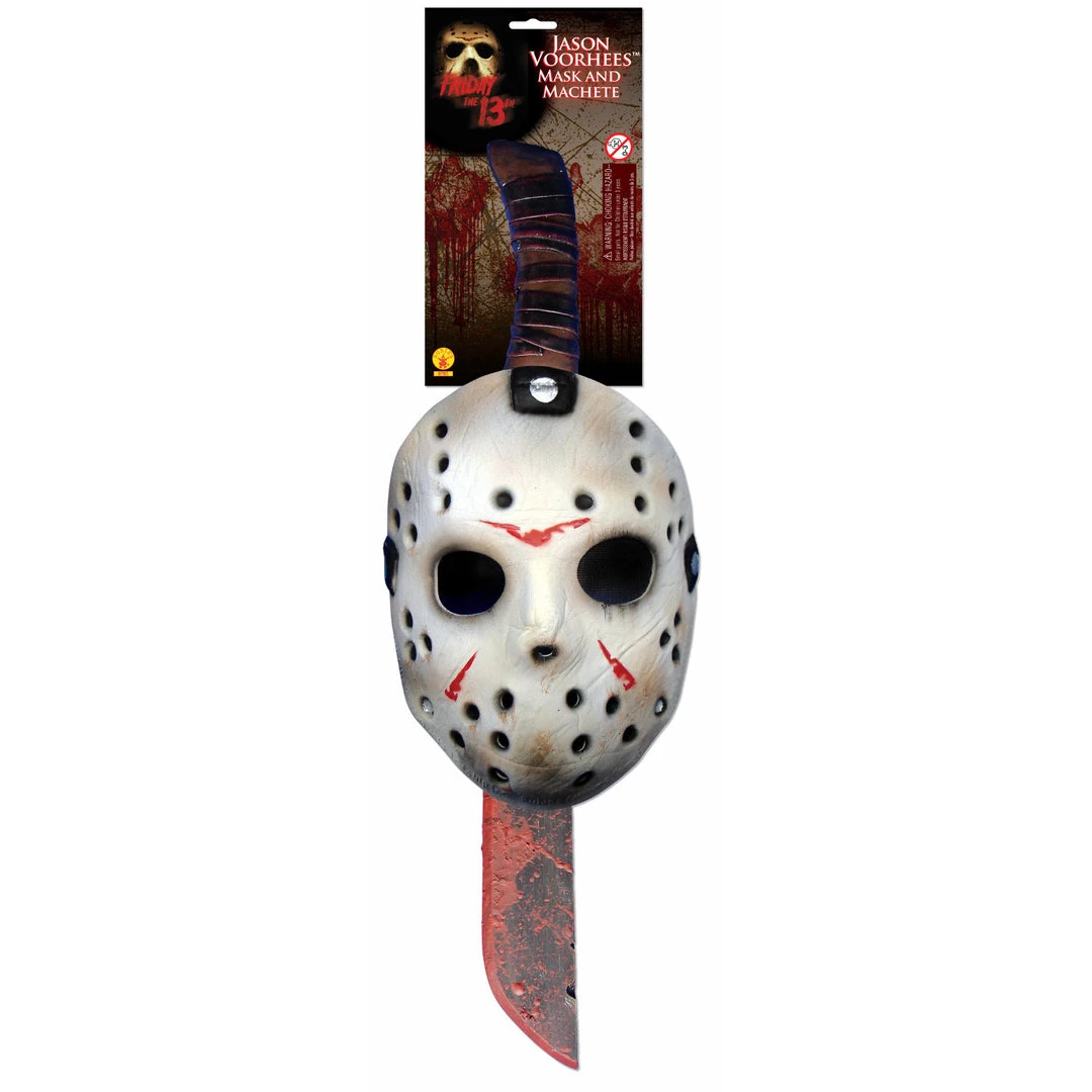 Tomfoolery Jason Voorhees Adult Mask & Machete Set Weapons & Armour 1 Tomfoolery Jason Voorhees Adult Mask & Machete Set Weapons & Armour
