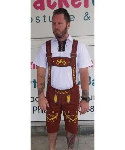 Walson (Instyles.cn) Brown Bavarian Lederhosen Costume - Klaus Mensc