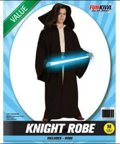 Allen Trading Knight Hooded Black Robe - Child