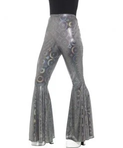 Smiffys Ladies Silver Flared Trousers Ladiesc