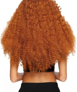 Tomfoolery Long Curly Ginger Wig - Leg Avenue