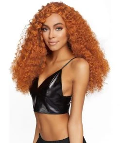 Tomfoolery Long Curly Ginger Wig - Leg Avenue