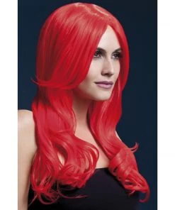 Smiffys Long Red Fever Khloe Wig Wigsc