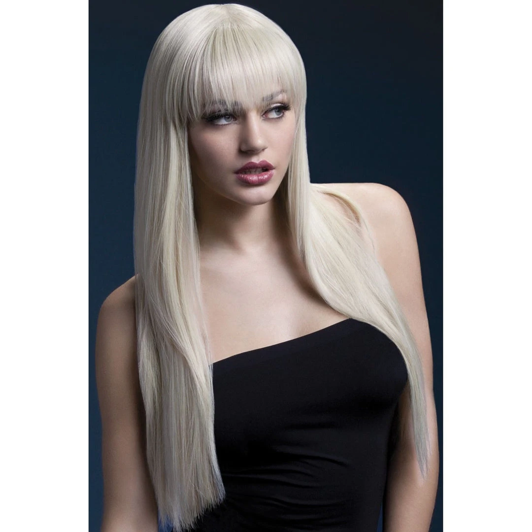 Smiffys Wigsc Long Blonde Straight Fever Wig With Fringe - Jessica 1 Smiffys Wigsc Long Blonde Straight Fever Wig With Fringe - Jessica