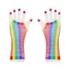 Trademart Long Rainbow Fishnet Gloves