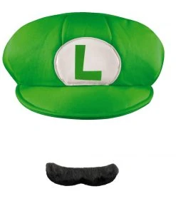 Disguise Costumes Hats & Headwear Luigi Adult Hat & Moustache