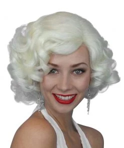 Carnival Products 1920's Marilyn Wig - White