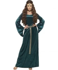 Smiffys Medieval & Historical Medieval Green Maid Costume