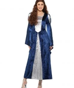 Smiffys Medieval Maid Costume - Blue