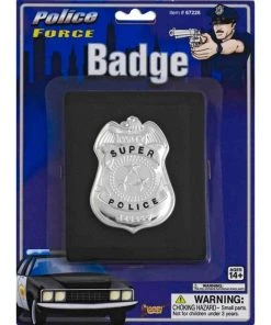 Forum Novelties Metal Police Badge In Wallet Accessoriesc