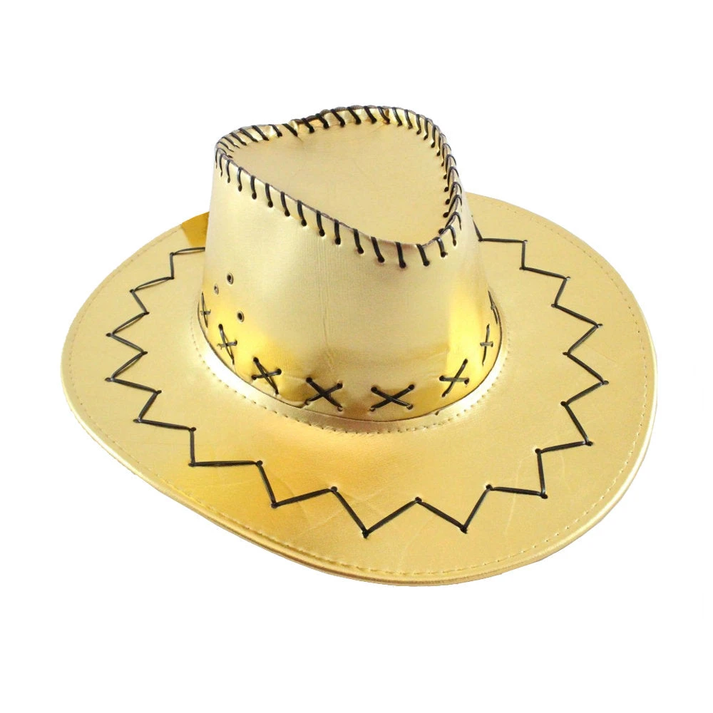Trademart Accessoriesc Metallic Gold Cowboy Hat 1 Trademart Accessoriesc Metallic Gold Cowboy Hat