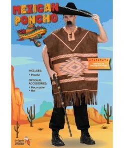 Tomfoolery Mexican Poncho - Brown - Dr Toms Mensc