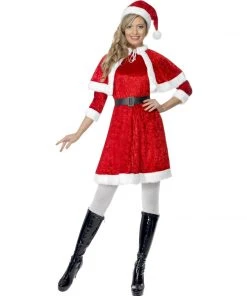 Miss Santa Dress Costume With Cape-Smiffys