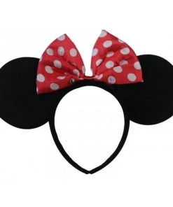 Swedia's Mouse Ears Headband With Red Bow