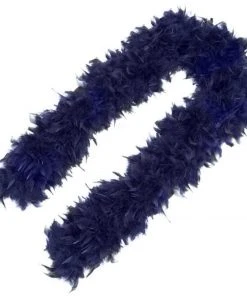 Swedia's 1920's Plush Feather Boa - Navy Blue