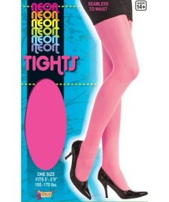 1980's Neon Tights - Pink, Purple, Orange & Green - Forum Novelties