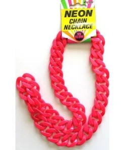Allen Trading Neon Chain Necklace-Asst Colours 1980's