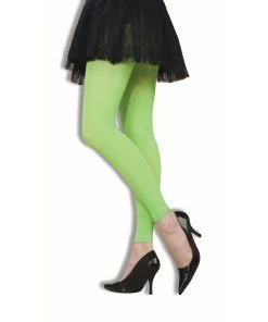 Forum Novelties Footless Tights-Neon Green & Neon Pink Hosiery