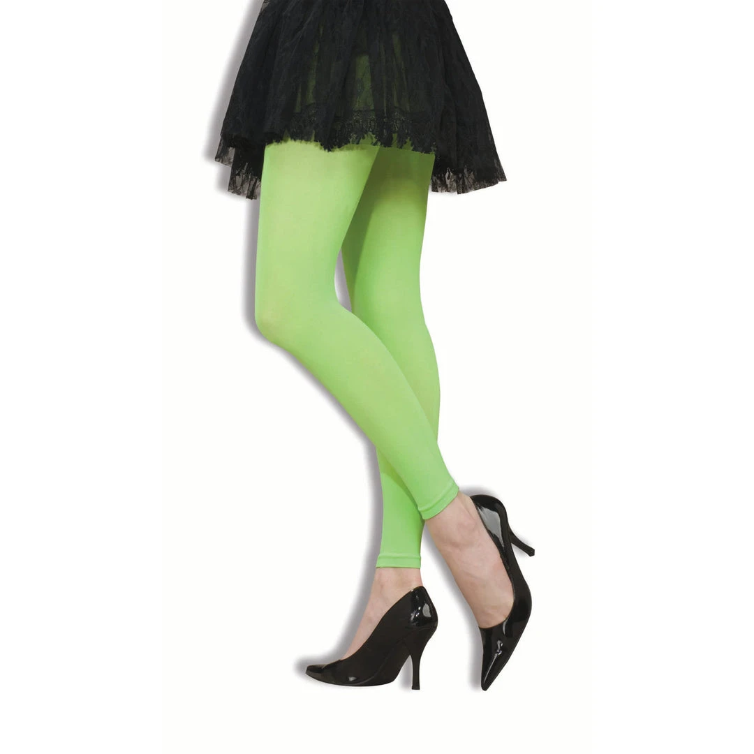 Forum Novelties Footless Tights-Neon Green & Neon Pink Hosiery 1 Forum Novelties Footless Tights-Neon Green & Neon Pink Hosiery