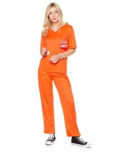 Disguise Costumes Orange Prisoner Ladies Costume Occupations & Uniforms