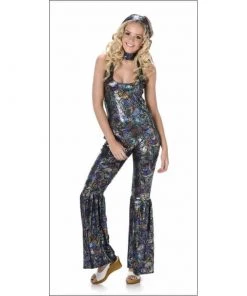 Disguise Costumes Ladiesc Paisley Holographic Disco Jumpsuit