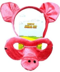 Swedia's Accessoriesc Pig Headband & Mask Set