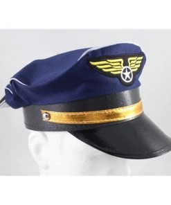 Trademart Accessoriesc Pilot Captain Hat With Adjustable Back