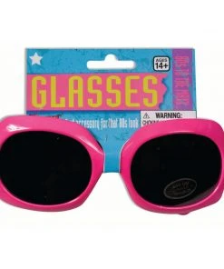 Forum Novelties Accessoriesc 80s Neon Pink Square Glasses