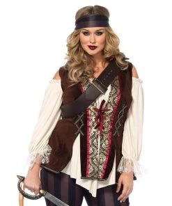 Tomfoolery Pirate Captain Blackheart Ladies Plus Costume - Leg Avenue Ladiesc