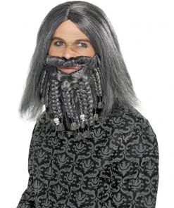Smiffys Pirate Wig And Beard Set - Grey Medieval & Historical