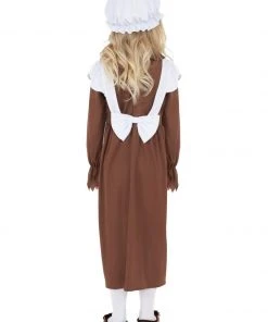 Smiffys Poor Victorian Girls Costume - Brown & White Girls Costumes