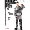 Tomfoolery Mensc Prisoner Black & White Adult Costume - Dr Toms