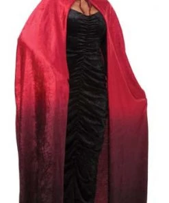 Tomfoolery Capes & Cloaks Red Faded Hooded Cape 140 Cm