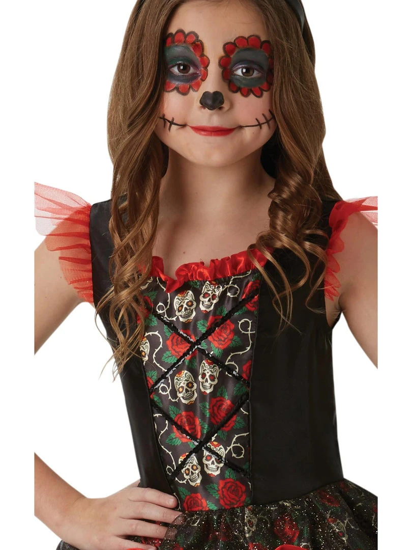 Rubie's Deerfield Red Rose Day Of The Dead Costume-Child 3 Rubie's Deerfield Red Rose Day Of The Dead Costume-Child