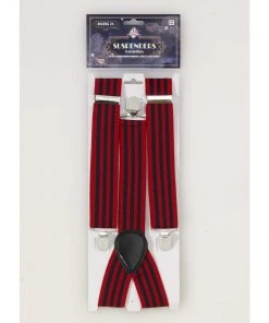 Forum Novelties Roarin 20s Striped Red And Blue Suspenders