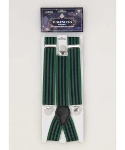 Forum Novelties Accessoriesc Roarin 20's Striped Blue & Green Suspenders