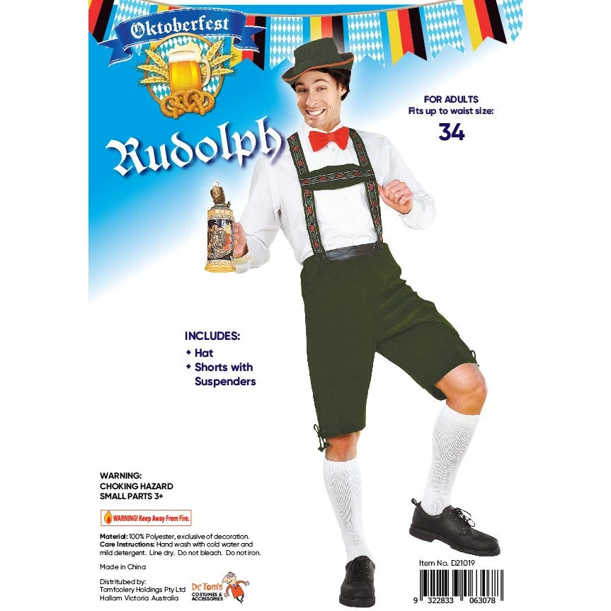 Tomfoolery Mensc Rudolph Green Lederhosen Oktoberfest Costume 1 Tomfoolery Mensc Rudolph Green Lederhosen Oktoberfest Costume