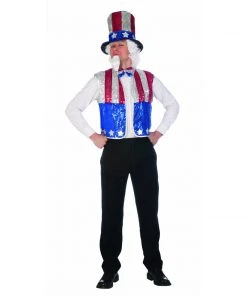 Forum Novelties Sequin Uncle Sam Accessory Kit Suspenders & Ties