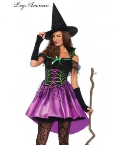 Tomfoolery Ladiesc Spiderweb Witch Costume-Leg Avenue