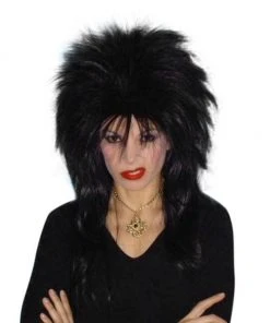 Carnival Products 1980's Spiky Vamp Wig-Black