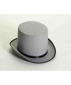 Forum Novelties Hats & Headwear Stovepipe Tall Top Hat-Grey