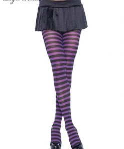 Tomfoolery Striped Tights - Asst Colors - Leg Avenue Accessoriesc