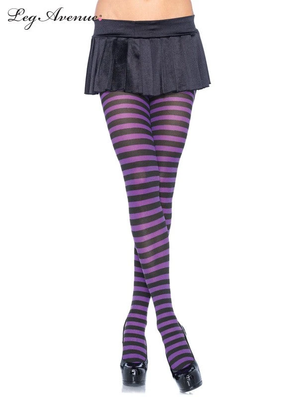 Tomfoolery Striped Tights - Asst Colors - Leg Avenue Accessoriesc 2 Tomfoolery Striped Tights - Asst Colors - Leg Avenue Accessoriesc