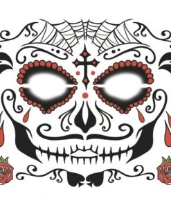 Carnival Products Accessoriesc Tinsley FX Full Face Temp Tattoo - Sugar Man