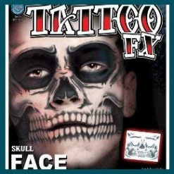 Carnival Products Tinsley FX Full Face Temp Tattoo - Skull Accessoriesc