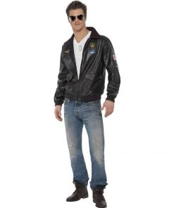 Smiffys Top Gun Bomber Jacket Mensc