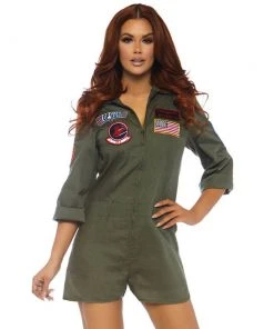 Tomfoolery Top Gun Romper Flight Suit