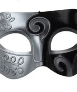 Interalia Group Antique Venetian Eye Mask Black And Silver Accessoriesc