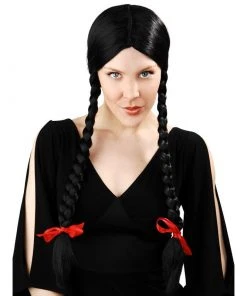 Tomfoolery Accessoriesc Wednesday Black Plaits Wig