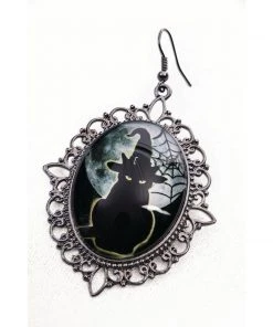 Tomfoolery Witche & Wizard Cameo Earrings Jewellery